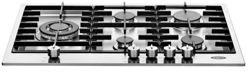 Boretti BGW-75 IX built-in Gas Black,Stainless steel hob