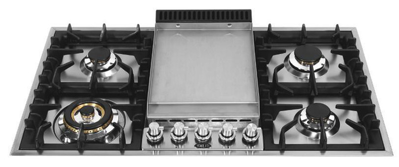 Boretti GK-907 B IX built-in Gas Black,Stainless steel hob