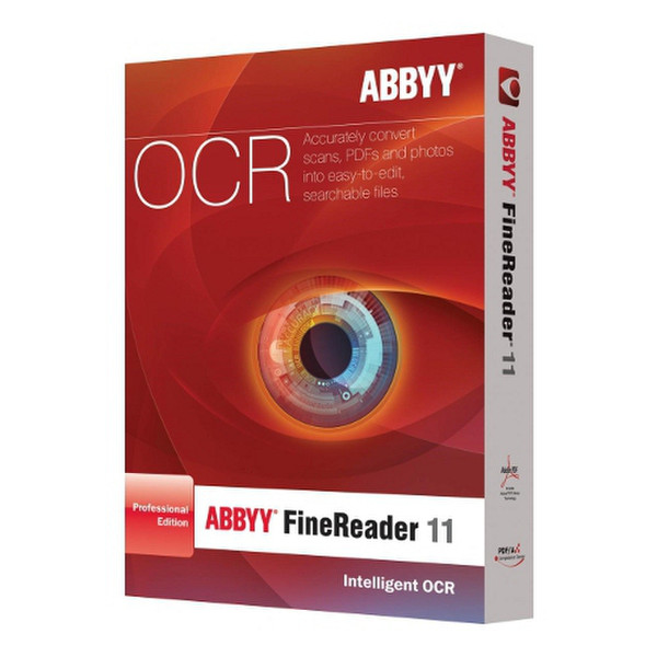 Avanquest ABBYY FineReader 11 Professional Edition, 1u, EDU, GOV, DVD, Box, ITA