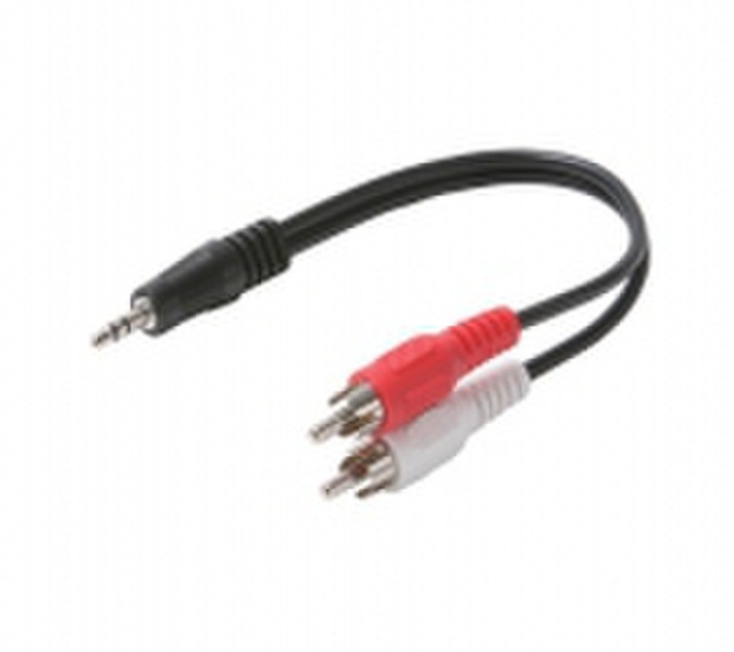 Steren 255-037 0.15м 3.5mm 2 x RCA Черный, Красный, Белый аудио кабель