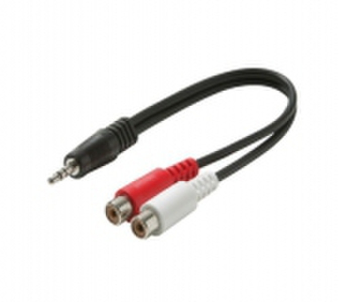Steren 255-038 0.15м 3.5mm 2 x RCA Черный, Красный, Белый аудио кабель