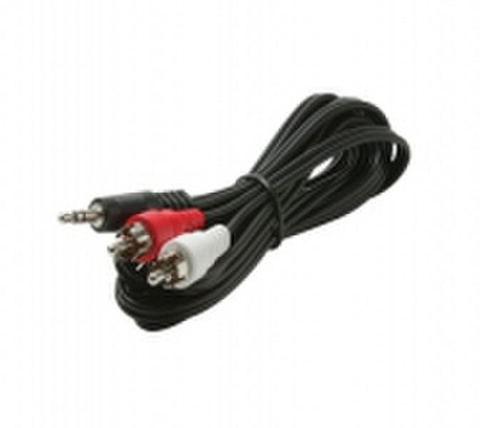 Steren 255-047 3.66m 3.5mm 2 x RCA Schwarz, Rot, Weiß Audio-Kabel
