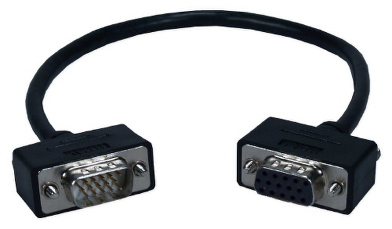 QVS CC320M1-01 0.3m VGA (D-Sub) VGA (D-Sub) Schwarz VGA-Kabel