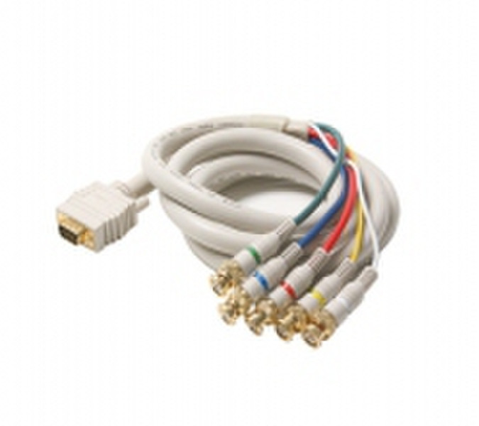 Steren 253-825IV 7.62m VGA (D-Sub) 5 x BNC Ivory video cable adapter