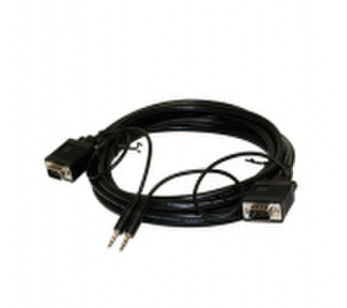 Steren 253-206BK 1.83м VGA (D-Sub) VGA (D-Sub) + 3.5mm Черный VGA кабель