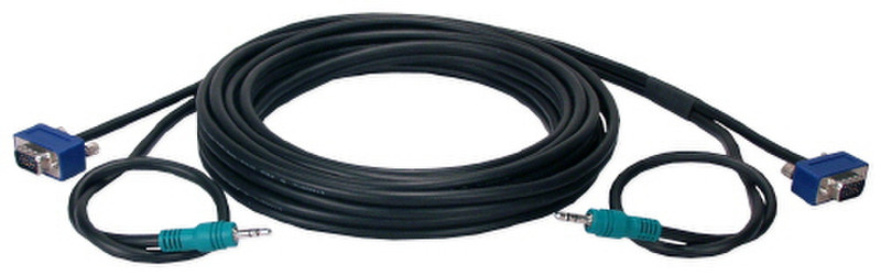 QVS CC388MA-10 3.04м VGA (D-Sub) + 3.5mm VGA (D-Sub) + 3.5mm Черный VGA кабель