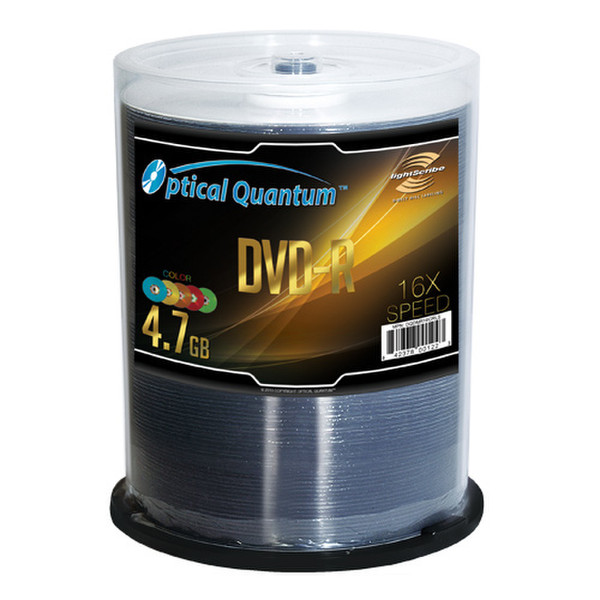 Optical Quantum OQDMR16CRLS 4.7ГБ DVD-R 100шт чистый DVD