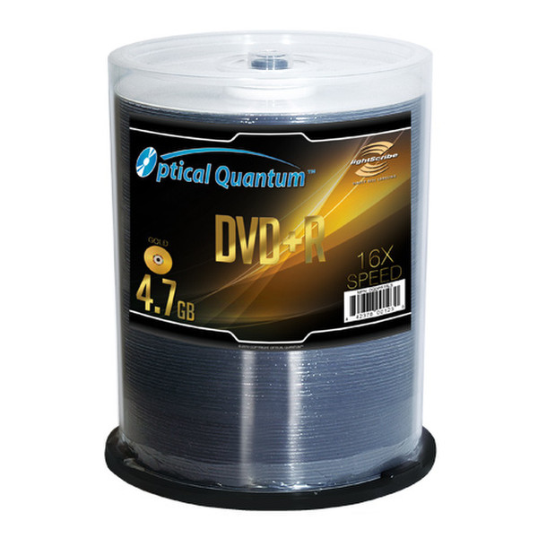 Optical Quantum OQDPR16LS 4.7ГБ DVD+R 100шт чистый DVD
