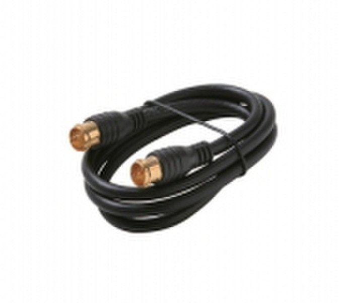 Steren 205-310BK 0.91m F F Black coaxial cable