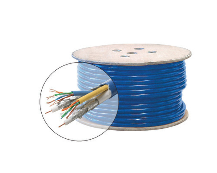 Steren 300-774 152.4m Blue coaxial cable