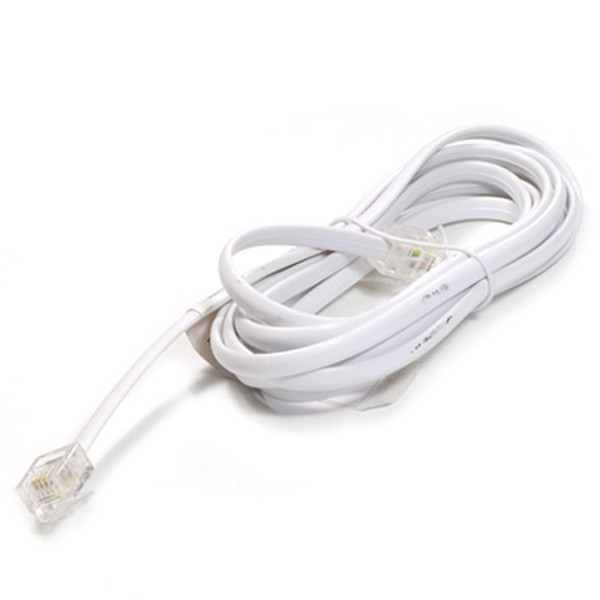 Steren 304-015WH 4.57m White telephony cable