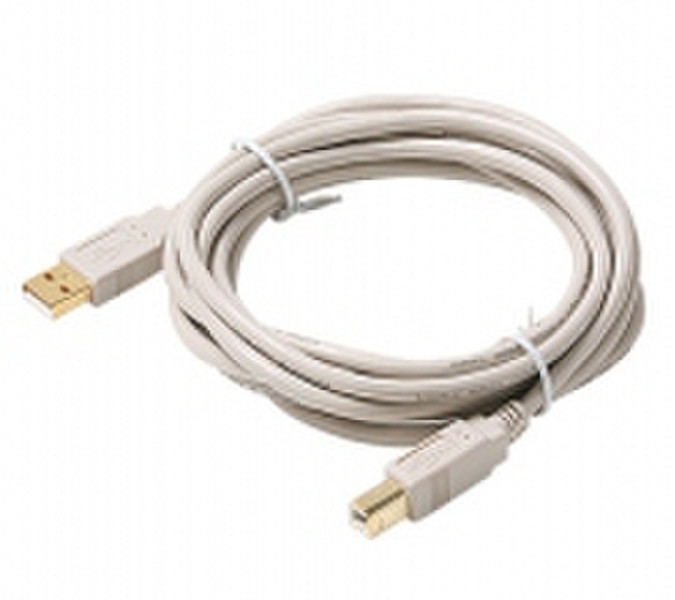 Steren 506-460 3m USB A USB B Ivory USB cable
