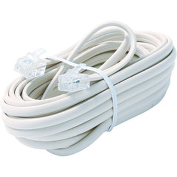 Steren BL-324-015WH 4.572м Белый телефонный кабель