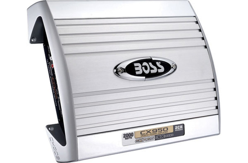 BOSS CX950 2.0 Автомобиль Проводная Cеребряный, Белый усилитель звуковой частоты