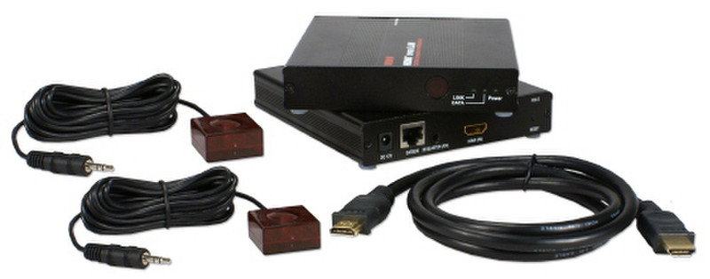 QVS HDE-K AV repeater Schwarz Audio-/Video-Leistungsverstärker