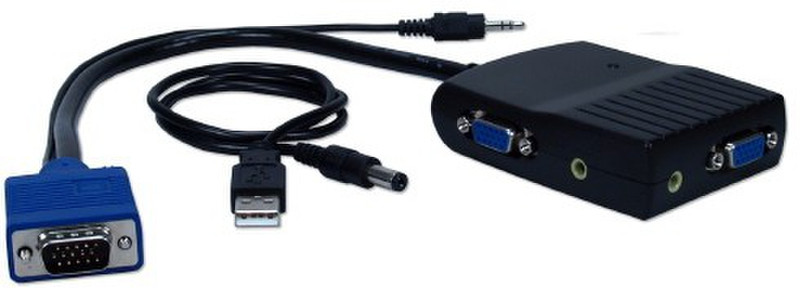 QVS MSV12MA AV transmitter Schwarz, Grau Audio-/Video-Leistungsverstärker