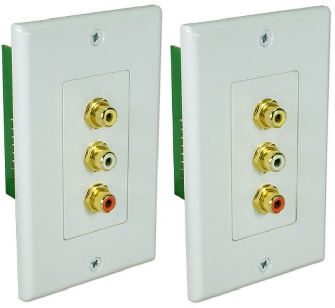 QVS RCA3AV-C5E White outlet box