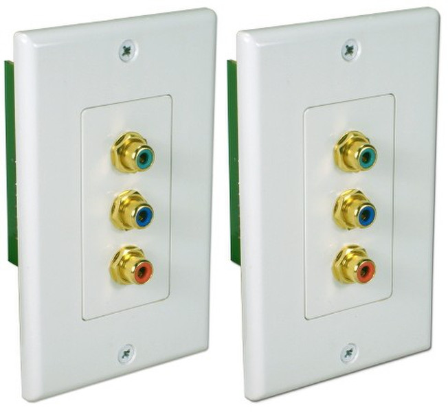 QVS RCA3V-C5E White outlet box