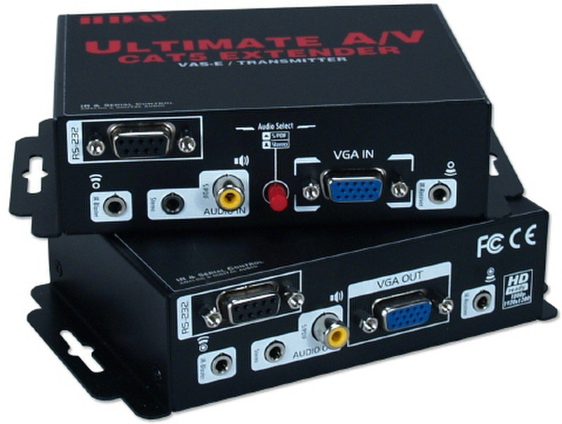 QVS VAS-E AV receiver Black AV extender