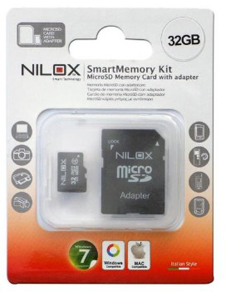 Nilox 32GB microSD 32GB MicroSD Klasse 4 Speicherkarte