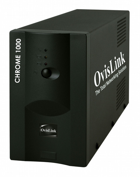 OvisLink CHROME1000E 1000VA 2AC outlet(s) Tower Black uninterruptible power supply (UPS)