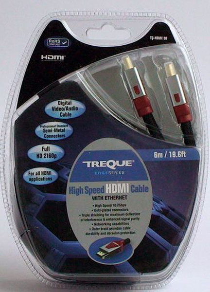 Treque TQ-HDMI102 2м HDMI HDMI Черный HDMI кабель