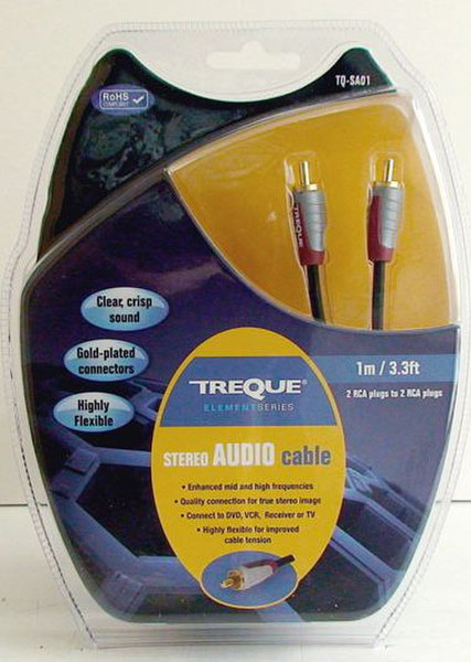 Treque TQ-SA04 4m RCA RCA Schwarz Audio-Kabel