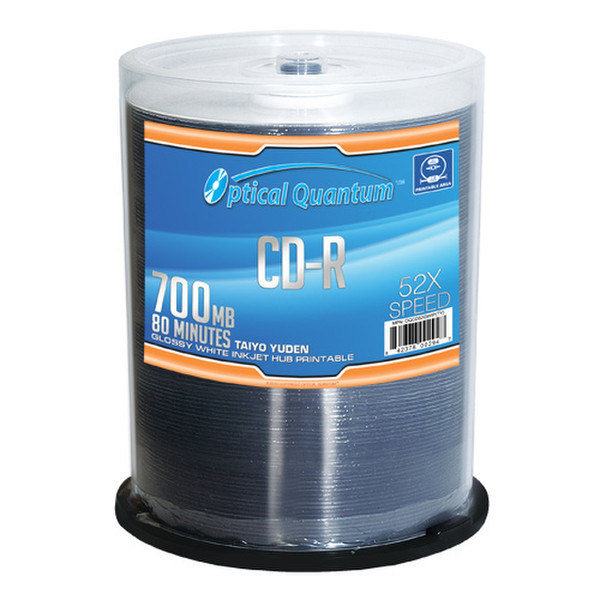Optical Quantum OQCD52GWIP(TY) CD-R 700MB 100pc(s) blank CD
