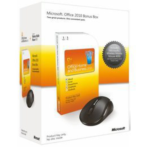 Microsoft Office Home and Business 2010 + Wireless Mobile Mouse 4000