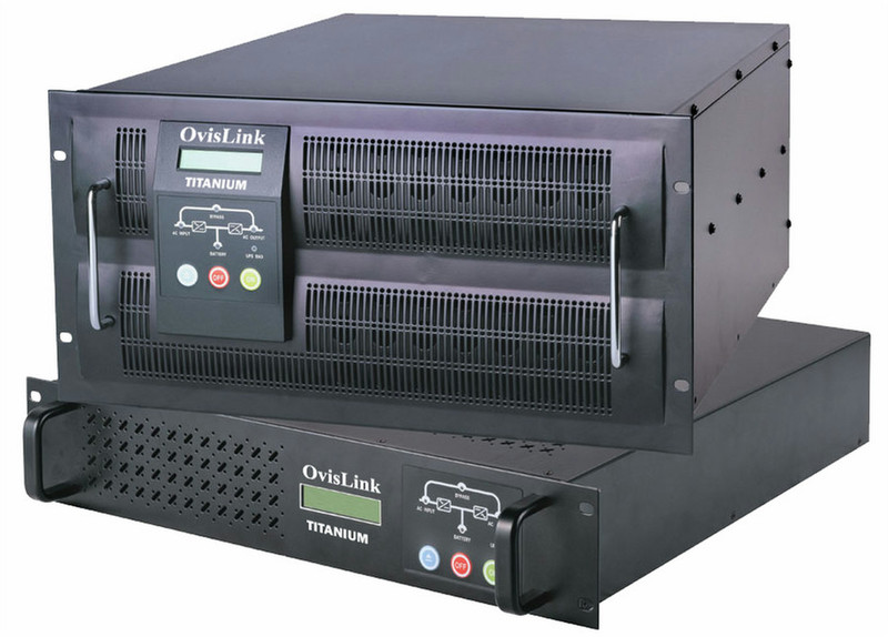 OvisLink TITANIUM 10K-R Rackmount Black uninterruptible power supply (UPS)
