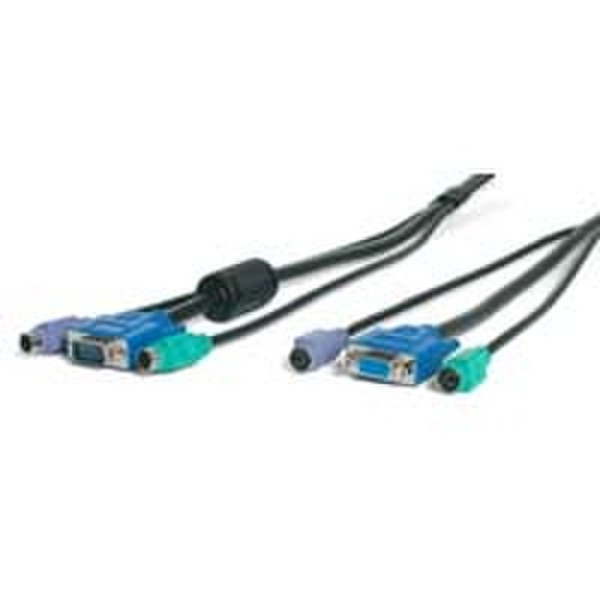 StarTech.com 6 ft Black PC99 3-in-1 Console Extension Cable 1.83m Schwarz Tastatur/Video/Maus (KVM)-Kabel
