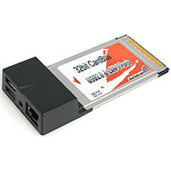 StarTech.com 10/100 Ethernet + USB 2.0 Slot Saver CardBus Card 100Mbit/s Netzwerkkarte