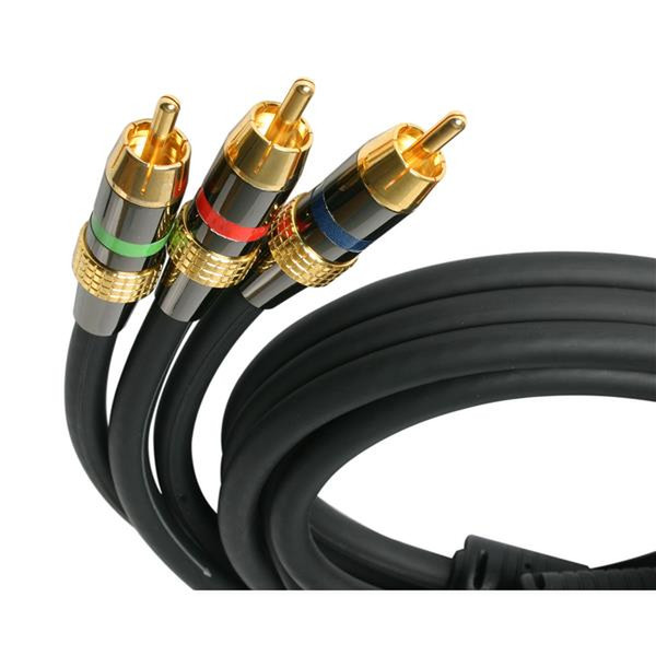 StarTech.com 50 ft Premium Component RCA Video Cable 15.24м Черный компонентный (YPbPr) видео кабель