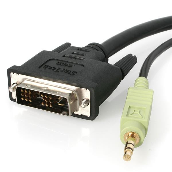 StarTech.com 6 ft. DVI-D Single Link Display Cable w/ Audio 1.82м Черный DVI кабель