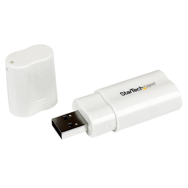 StarTech.com USB Audio Adapter - Externe USB Soundkarte - Weiß Audio-Konverter