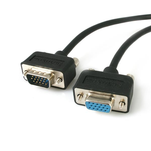 StarTech.com 10 ft Coax High Res Low Profile VGA Monitor Extension Cable - HD15 M/F