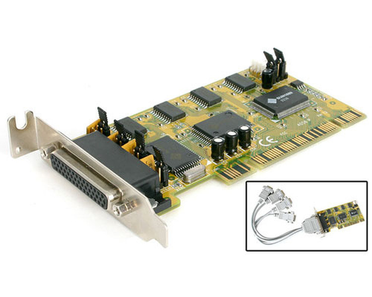 StarTech.com 4 Port RS-232 Powered 16650 Serial PCI Card интерфейсная карта/адаптер