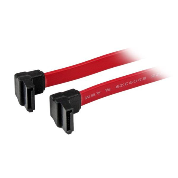 StarTech.com 24 inch RIght Angle Serial ATA Cable (both ends) 0.6м Красный кабель SATA