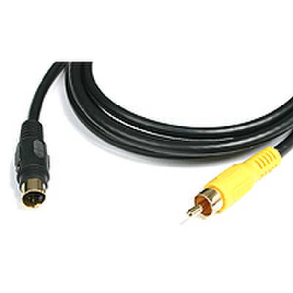 StarTech.com 10ft S-Video to Composite Video Cable 3.1m S-Video (4-pin) RCA Schwarz
