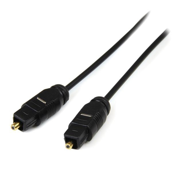 StarTech.com 3 ft Thin Toslink Digital Audio Cable 0.91м Черный аудио кабель