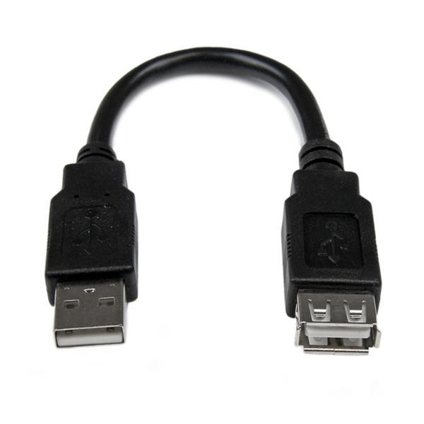 StarTech.com USBEXTAA6IN USB A USB A Черный кабельный разъем/переходник