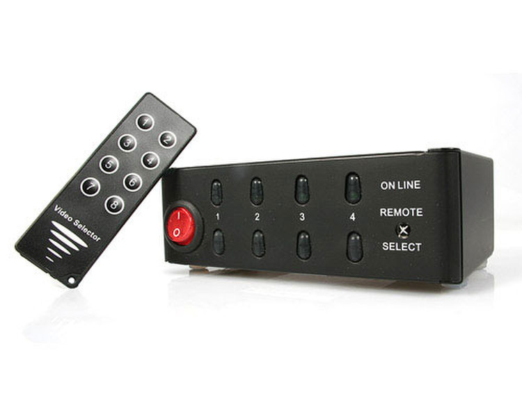StarTech.com 4 Port VGA Video Switch Неуправляемый Черный