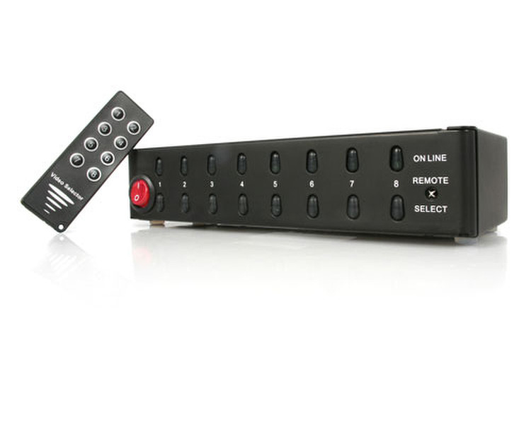 StarTech.com Video Selector Switch with Remote Неуправляемый Черный
