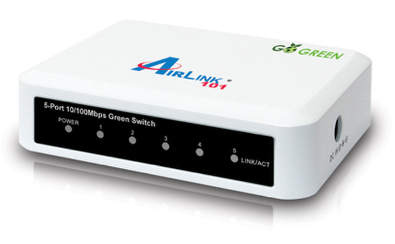 AirLink 5-Port 10/100Mbps Green Switch