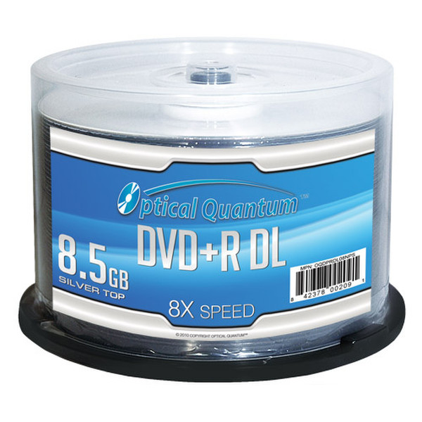 Optical Quantum OQDPRDL08NPS 8.5GB DVD+R DL 50pc(s) blank DVD