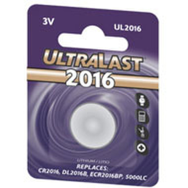 UltraLast UL2016 Lithium 3V Nicht wiederaufladbare Batterie