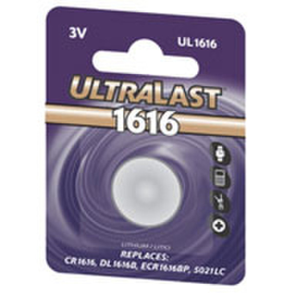 UltraLast UL1616 Lithium 3V non-rechargeable battery