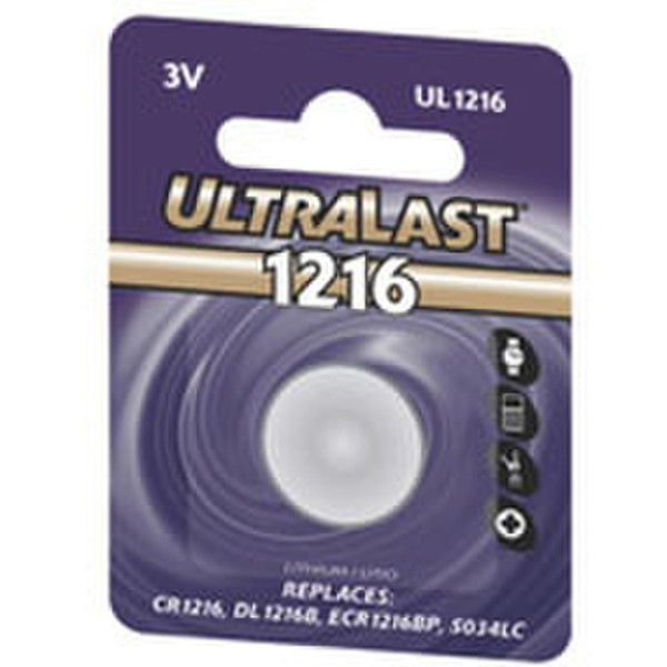UltraLast UL1216 Литиевая 3В батарейки