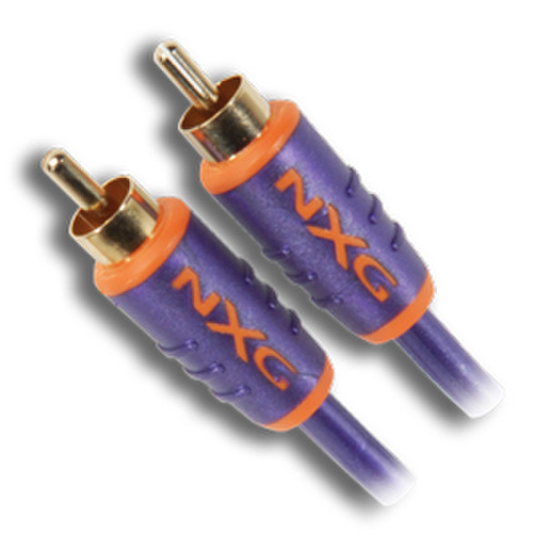 NXG Technology NXS-0156 6м 2 x RCA Фиолетовый аудио кабель