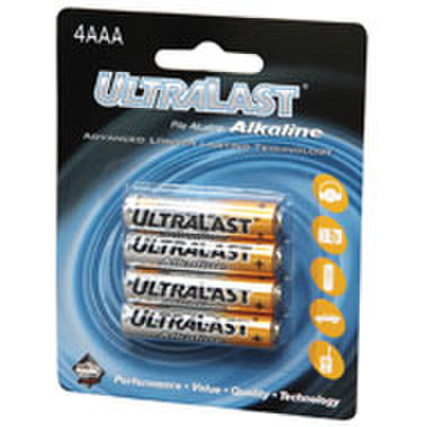 UltraLast ULA4AAA Щелочной 1.5В батарейки